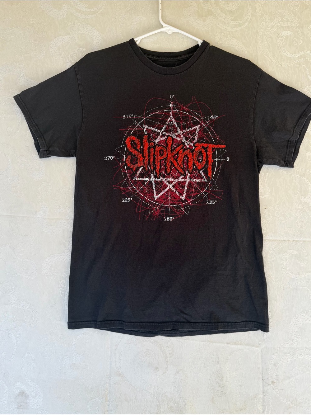 Bravado Black Short-Sleeve Slipknot Graphic Tee with Red and White Print